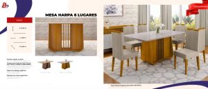 Mesa harpa 6 lugares