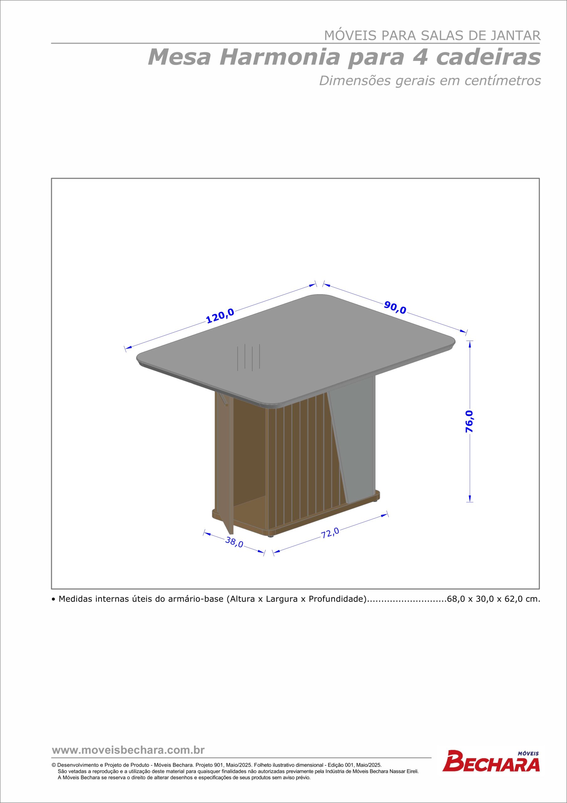 Mesa Harmonia com 4 lugares - Imagem 6
