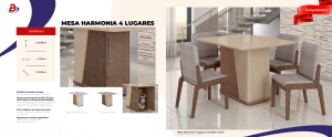 Mesa Harmonia com 4 lugares