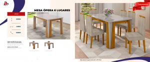 Mesa Ópera com 6 lugares