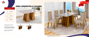 Mesa Orquestra com 6 lugares
